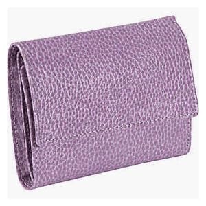 Buy Budd Leather 291332-13 Pebble Grained Leather French Purse Foldover Wallet - Purple