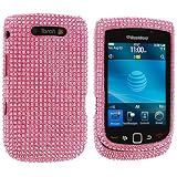 Rhinestones Protector Case for BlackBerry Torch 9800, Pink Full Diamond
