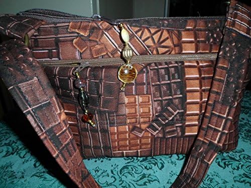 (sm-chocolate) original design handmade purse, wonderful print--all chocolate---all day
