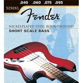 Breve Scala Fender Bass 5250s (XL) Breve Bass-Scala in acciaio nichelato Breve Scala-30 "Set