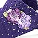 Greatlookz Fashion Glitter Sequin Visor with Flowers for Ladies, Purple with Flowers
