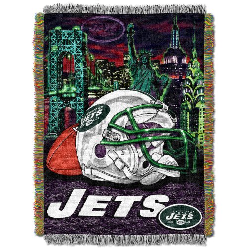 NFL New York Jets 48-Inch-by-60-Inch Acrylic Tapestry Throw