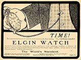 1901 Ad Elgin National Ruby Jewel Pocket Chain Watches - Original Print Ad