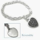 Produkt-Bild: Markasit Herz Amulett Armband, Sterling Silber