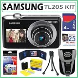Samsung TL205 Dual View 12.2MP Digital Camera with 3x Optical Zoom + 4GB Accessory Kit