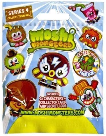 MOSHI MONSTER BUNDLE - Moshi Monsters Collector Bag Series 4 X10 - 10 BAGS CHOSEN AT RANDOM - 10 ITEMS SUPPLIED (Dispatched From UK)