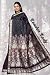 Black Fancy Art Silk Sari Saree Wrap with rich coordinated zari pallu