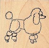 Miniature Poodle Dog Rubber Stamp