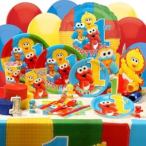 Sesame Street Babies First Birthday Deluxe Birthday Party Kit by