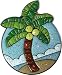 Glitzy Tropical Paradise Palm Tree Ball Marker with Magnetic Hat Clip