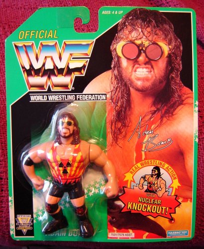 WWE Action Figure-WWF Adam Bomb ! Wrestling Action Figure by Hasbro on Green Card WWE WCW ECW-WWF Hasbro WWE WWE Action Figure