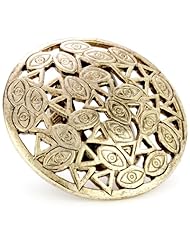 Low Luv by Erin Wasson Gold-Tone Evil Eye Cut Out Dome Ring