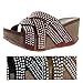 Volatile Excess Women's Wedge Cork Rhinestone Sandals Runs Small Order Size Up
