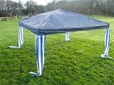 HB-02 2.5m x 2.5m Blue Easy Pop-up Aluminium Outdoor Gazebo with side panels