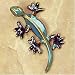 Gecko in shades of Blue and Aqua from the Golden Pond Collection