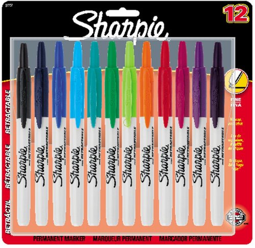 Sharpie RT Retractable Permanent Markers, 12 Pack