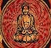 Handicrunch Orange Wall Tapestry Handmade Table Cloth Budha On Lotus Bed Cover 80