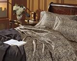 Scent Sation 100CCBCMLEOP Charmeuse Leopard Print California King Sheet Set