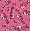 28 5" Girl Guitars Quilt Cotton Flannel Fabric Squares