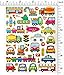 Jazzstick Cute & Fun Cars Bus Train Taxi Truck Stickers for Kids 10 sheets (VST05A03)