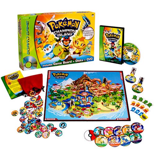 Childrens Toyshop  Toys : Pokemon Champion Island Board Game + Disks + DVD