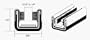 CRL 96" Flexible 5/8" x 1/2" Unbeaded Glass Run Channel for International Diamond-T and Red Trucks - 96 in long