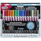 Tulip Opaque Rainbow Fabric Markers (Pack of 15)