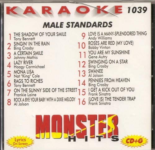 Monster Hits Vol. 1039 Karaoke CDG MALE STANDARDS Sinatra Crosby Bennett Mathis