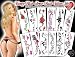 emporary Tattoos Trashy lower back, 36 Tattoos (Pack of 2)