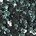 6mm Flat Round Sequins Deep Forest Green Shiny Metallic. Made in USA