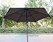 Formosa Covers 9ft Umbrella Replacement Canopy 6 Ribs in Cocoa (Canopy Only)
