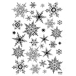 Easy Instant Decoration Wall Sticker Decal - Ornate Snowflakes