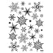 Christmas Holiday Time Reusable Wall Decoration Stickers - White Ornate Snowflakes