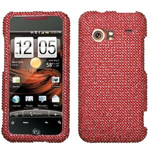 Red Diamante Crystal Jewel Phone Case for HTC Droid Incredible Verizon Red Diamante Crystal Jewel Phone Case for HTC Droid Incredible Verizon