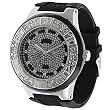 GP Designs Men's Rhinestone-accented Silicone Watch