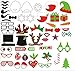 YGDZ Photo Booth Props DIY Kit for Photobooth Dress-up Accessories & Party Favors, Costumes with Mustache on a stick, Hats, Glasses, Mouth, Bowler, Bowties,68PC,Christmas Draft