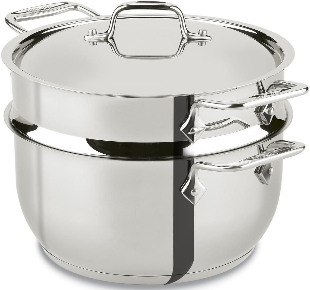 AllClad E414S564 Stainless Steel Steamer Cookware, 5Quart