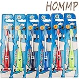 HOMMP Stand-up Children Toothbrush with Sucker, 6 Pcs