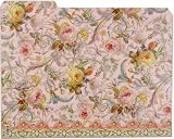 French Floral Romantic shabby roses Design gorgeous richly colored set of 10 Tabbed file folders