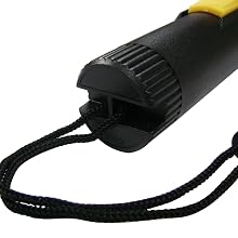 Dorcy 41-1482 Deluxe Signal Wand Flashlight with Safety Cone, 30-Lumens, Black Finish