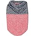 Blueberry Pet Winter Symphony Marled Color-Block Knitted Unisex Designer Hooded Dog Sweater, Back Length 20