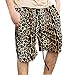 Zbrandy Men's Swag Leopard Shorts Knee Length Casual Shorts