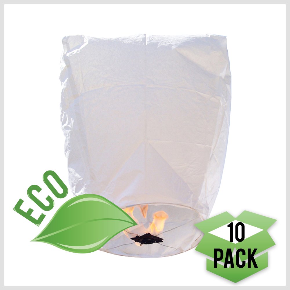 Just Artifacts ECO WireFree Flying Chinese Sky Lanterns (Set of 10