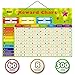 Magnetic Reward Behavior Star Chore Chart for One or Multiple Kids, Includes 8 Markers + 60 Foam Backing Illustrated Chores + 300 Stars in Red, Yellow, Blue. X- Large 17X12 inch. Hanging Loop READY!