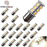 YITAMOTOR 20 X 1156 BA15S 18-SMD RV Camper Warm White LED Light Bulbs Tail Backup 1141 1003