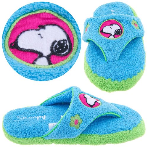Snoopy Blue Thong Style Slippers for Women
