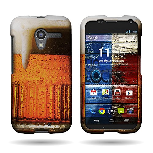 CoverON® Slim Hard Case for Motorola Moto X (1st Generation, XT1058) with Cover Removal Tool - (Beer Mug)