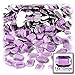 The Crafts Outlet 144-Piece Acrylic Aluminum Foil Flat Back Octagon Rectangle Rhinestones, 10 by 14mm, Clear