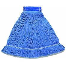 Wilen A01203, Hospital Pro M Antimicrobial Wet Mop, Large, 5" Mesh Band, Blue (Case of 12)