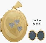 10 Karat Yellow Gold Oval Heart Locket